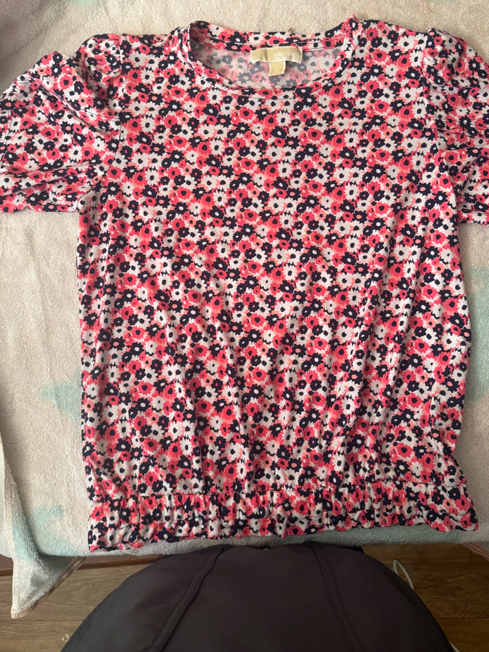 Michael Kors Pink, Black & White Floral blouse